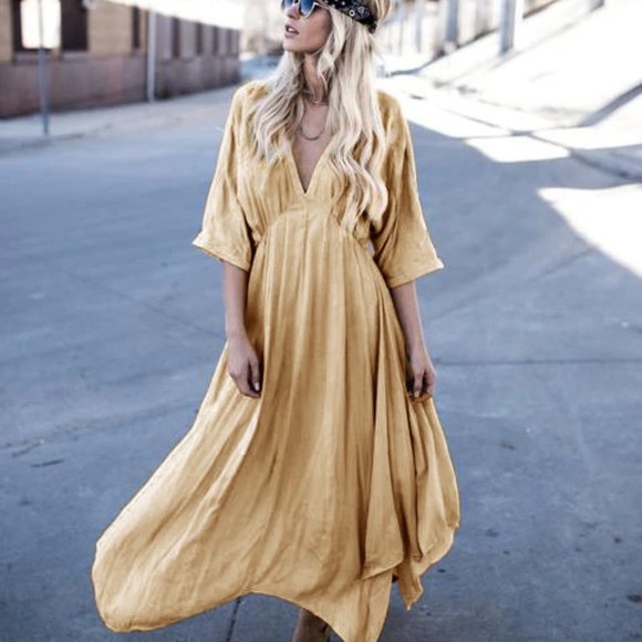 S. the Widow | Dresses | Ashlynn Yellow Boho Maxi Dress | Poshmark